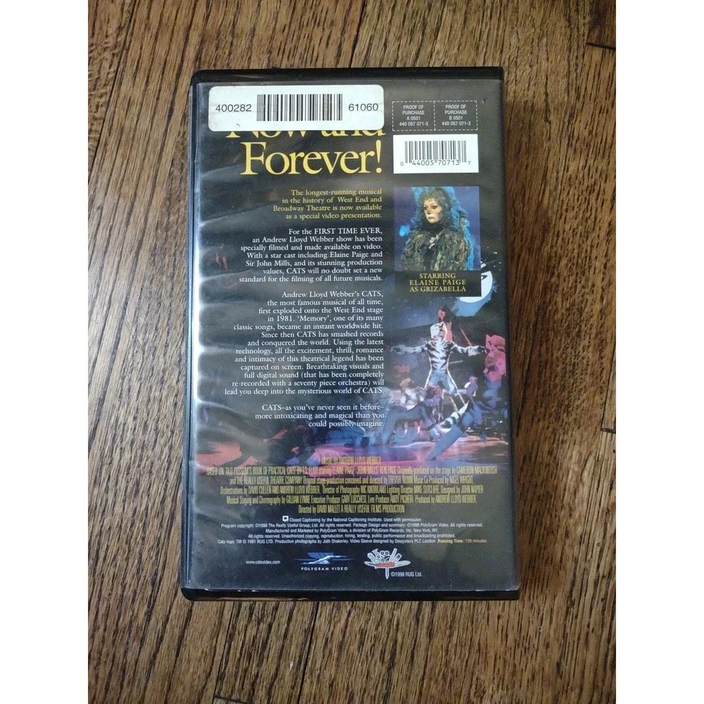 Cats: The Musical (VHS, 1998)